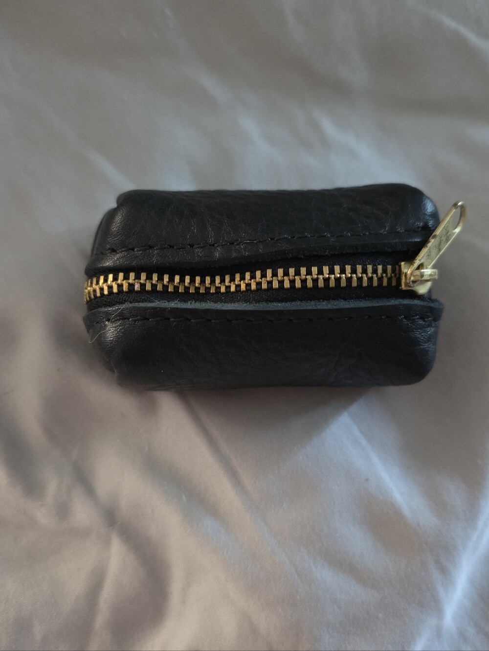 PLG Small Black Leather Pouch